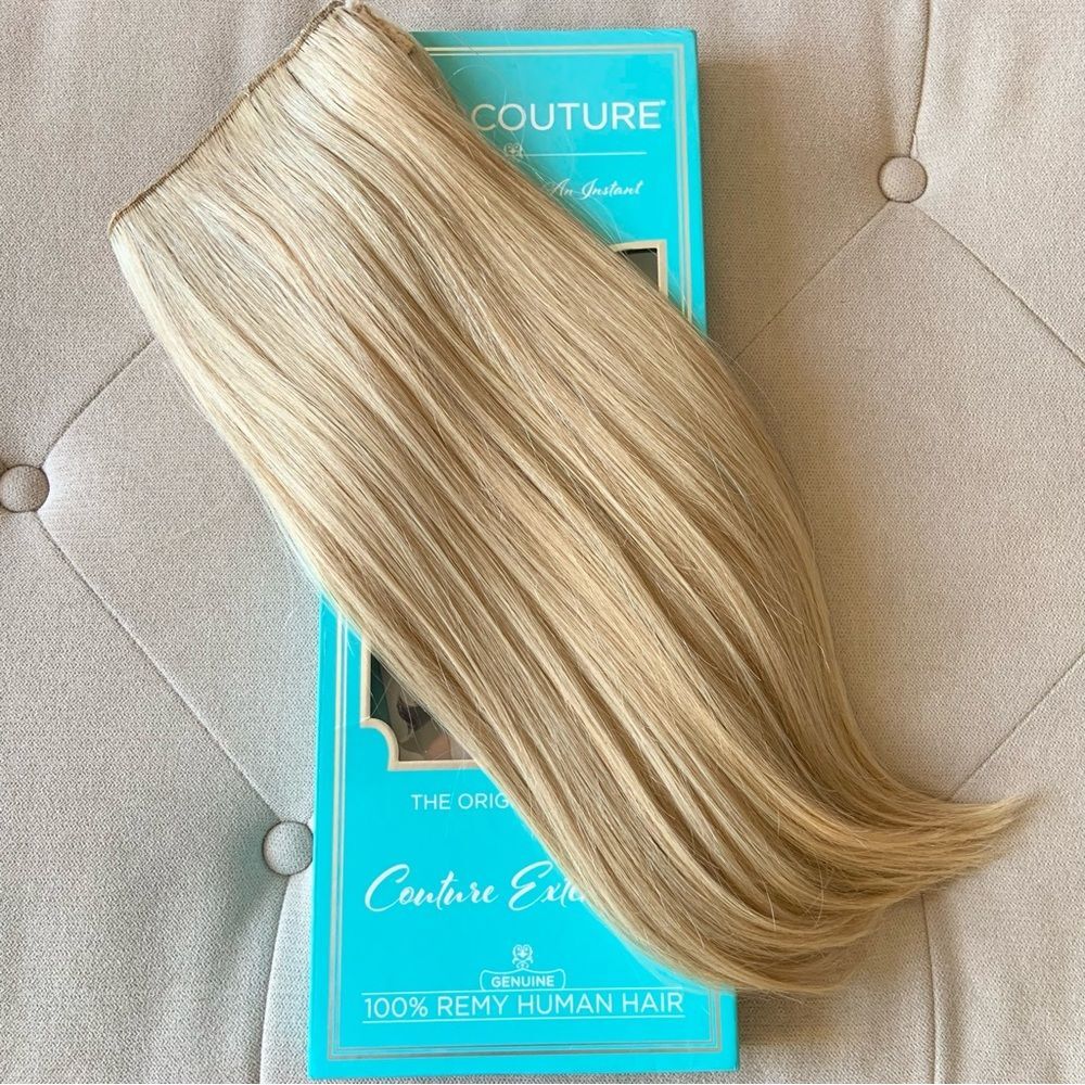 Halocouture Hair Extensions 16 Inches #112 Warm Blonde w Highlights